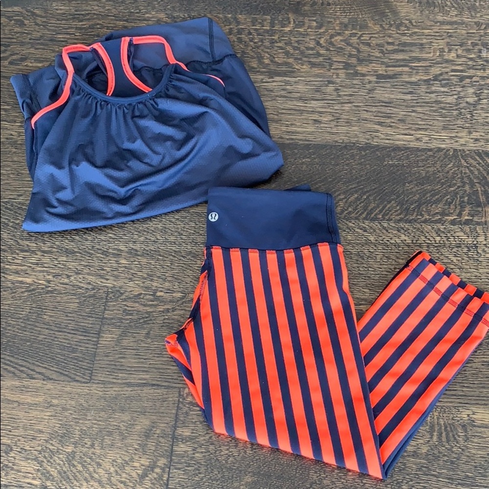 Lululemon Yoga Workout Top and Leggings
